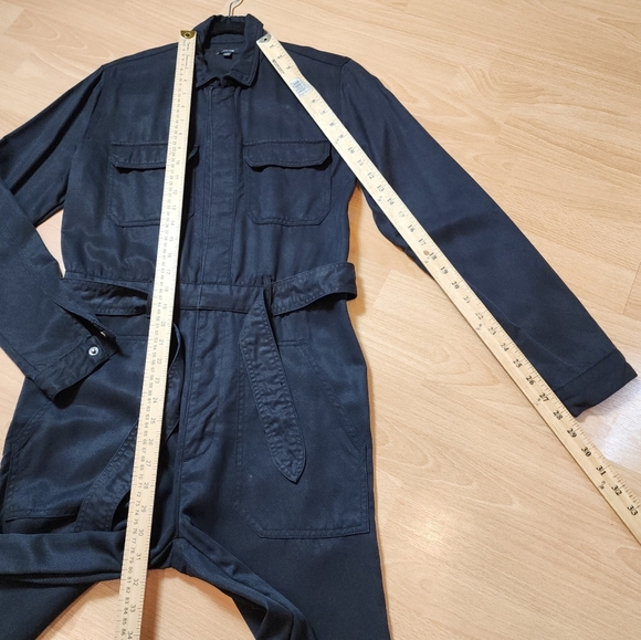 Joe's Jeans Rika Long Sleeve Black Utility Jumpsuit Chambray Lyocell Size Small - Picture 12 of 16